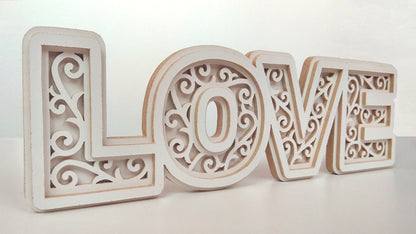 C051-Love Layered Scroll Saw Pattern - Alex Fox Patterns