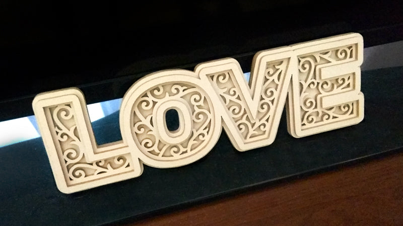 C051-Love Layered Scroll Saw Pattern - Alex Fox Patterns