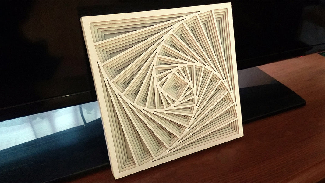 C052-Geometric Ornament Layered Scroll Saw Pattern - Alex Fox Patterns