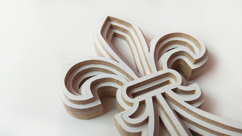 C054-Cross Layered Scroll Saw Pattern - Alex Fox Patterns