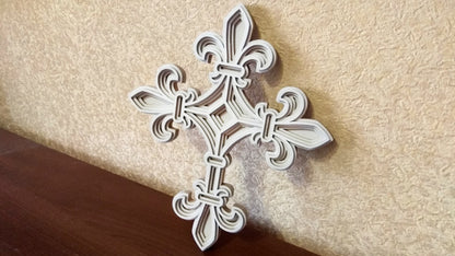C054-Cross Layered Scroll Saw Pattern - Alex Fox Patterns