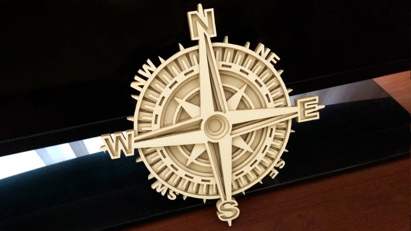 C057-Compass Layered Scroll Saw Pattern - Alex Fox Patterns