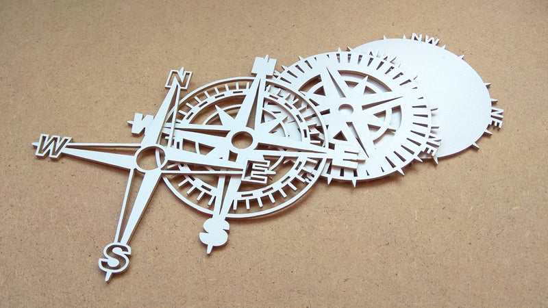 C057-Compass Layered Scroll Saw Pattern - Alex Fox Patterns