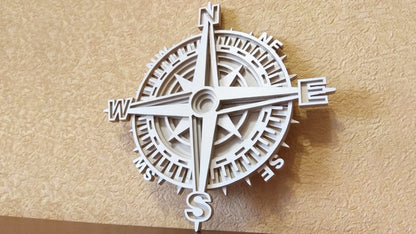 C057-Compass Layered Scroll Saw Pattern - Alex Fox Patterns
