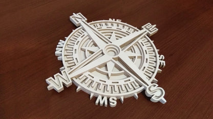 C057-Compass Marine Layered Scroll Saw Pattern - Alex Fox Patterns