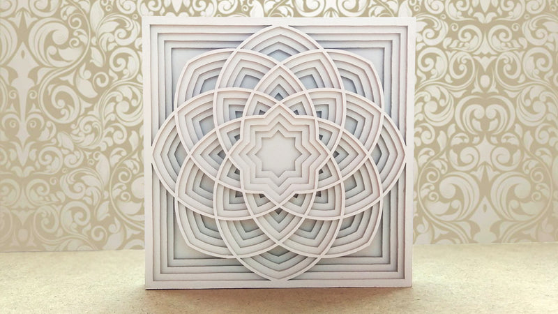 C061-Geometric Ornament Layered Scroll Saw Pattern - Alex Fox Patterns