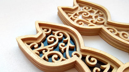 C062-Cats Layered Scroll Saw Pattern - Alex Fox Patterns