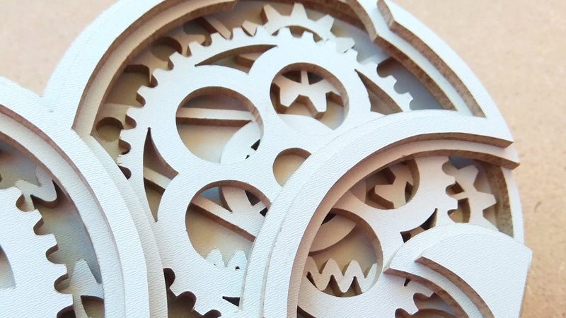 C064-Mechanical Heart Layered Scroll Saw Pattern - Alex Fox Patterns