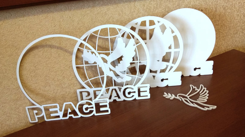 C065-Peace Layered Scroll Saw Pattern - Alex Fox Patterns