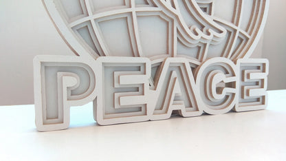C065-Peace Layered Scroll Saw Pattern - Alex Fox Patterns
