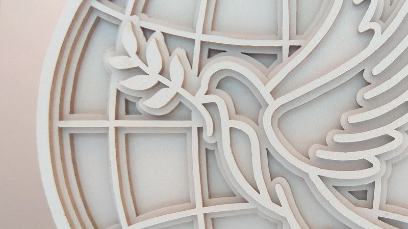 C065-Peace Layered Scroll Saw Pattern - Alex Fox Patterns