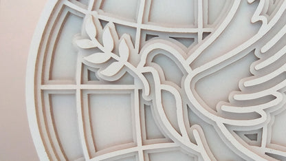 C065-Peace Layered Scroll Saw Pattern - Alex Fox Patterns