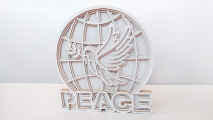 C065-Peace Layered Scroll Saw Pattern - Alex Fox Patterns