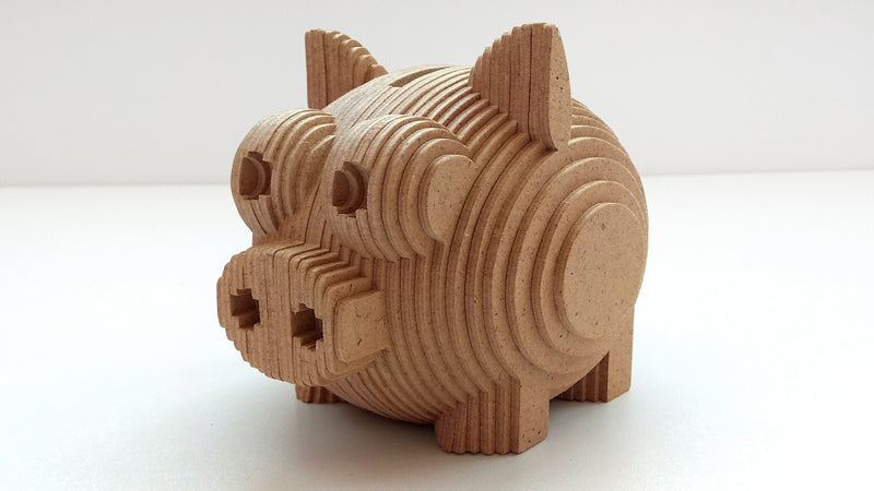 C066-Piggy Bank Scroll Saw Pattern - Alex Fox Patterns