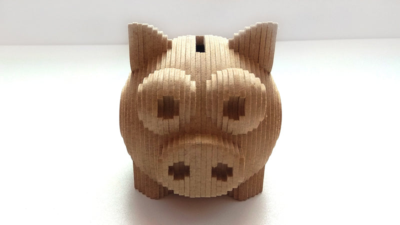C066-Piggy Bank Scroll Saw Pattern - Alex Fox Patterns
