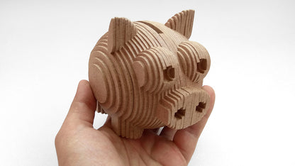 C066-Piggy Bank Scroll Saw Pattern - Alex Fox Patterns