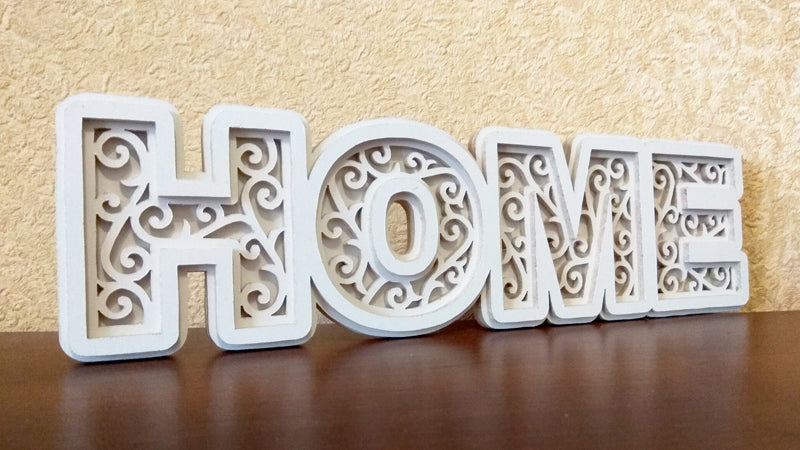 C068-Home Layered Scroll Saw Pattern - Alex Fox Patterns