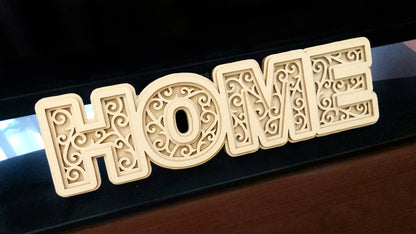 C068-Home Layered Scroll Saw Pattern - Alex Fox Patterns