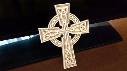 C069-Celtic Cross Layered Scroll Saw Pattern - Alex Fox Patterns