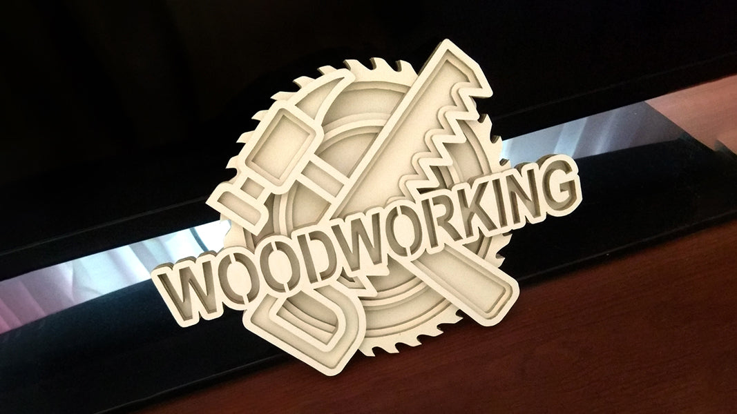 C070-Woodworking Logo Layered Scroll Saw Pattern - Alex Fox Patterns