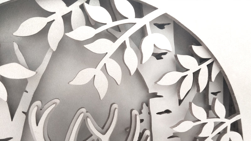 C071-Deer Layered Scroll Saw Pattern - Alex Fox Patterns