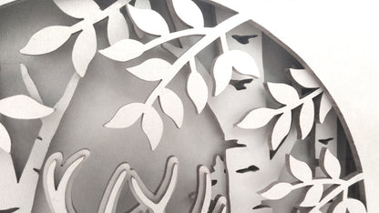 C071-Deer Layered Scroll Saw Pattern - Alex Fox Patterns
