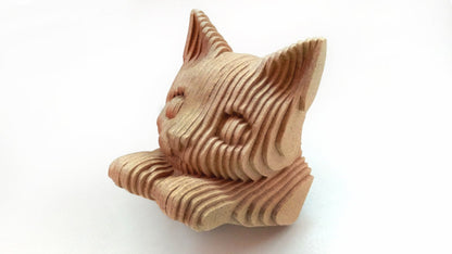 C072-Cat Scroll Saw Pattern - Alex Fox Patterns