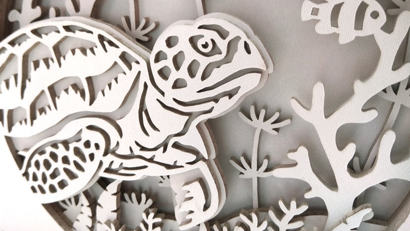 C073-Turtle Layered Scroll Saw Pattern - Alex Fox Patterns