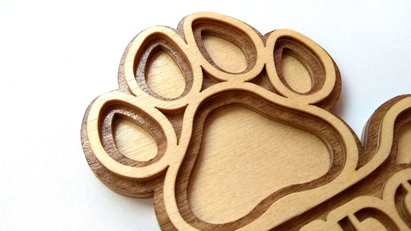 C075-Paw Layered Scroll Saw Pattern - Alex Fox Patterns