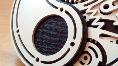 C079-Mechanical Yin Yang Layered Scroll Saw Pattern - Alex Fox Patterns