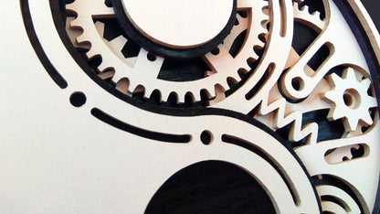C079-Mechanical Yin Yang Layered Scroll Saw Pattern - Alex Fox Patterns