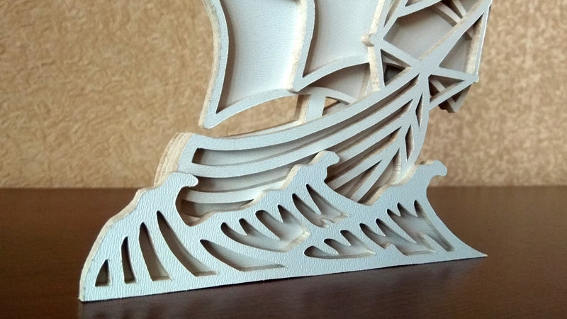 C082-Ship Layered Scroll Saw Pattern - Alex Fox Patterns