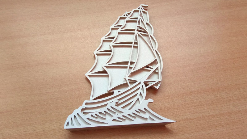 C082-Sailboat Layered Scroll Saw Pattern - Alex Fox Patterns