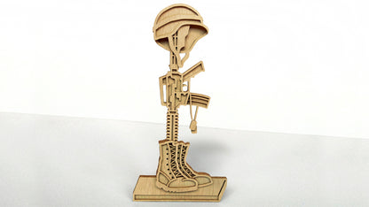 C084-Battlefield Cross Layered Scroll Saw Pattern - Alex Fox Patterns