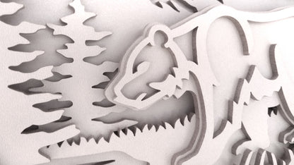 C085-Bear Layered Scroll Saw Pattern - Alex Fox Patterns
