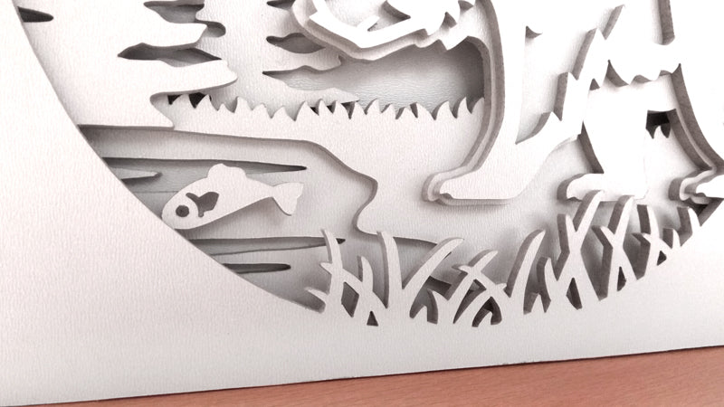 C085-Bear Layered Scroll Saw Pattern - Alex Fox Patterns