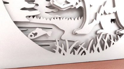 C085-Bear Layered Scroll Saw Pattern - Alex Fox Patterns
