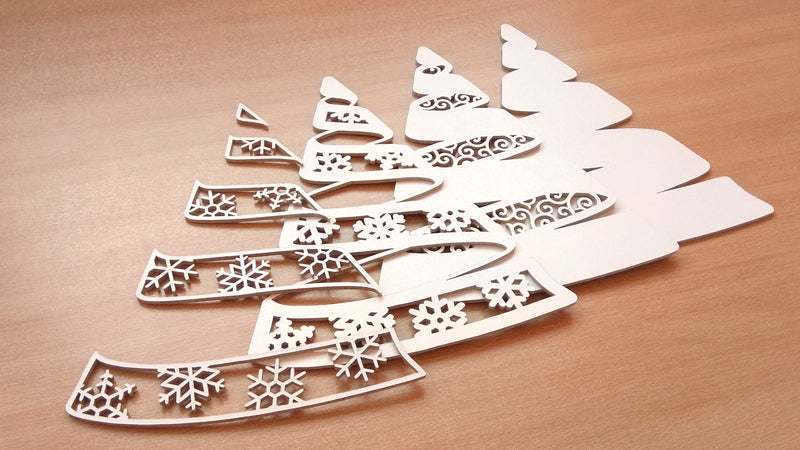 C086-Christmas Tree Layered Scroll Saw Pattern - Alex Fox Patterns