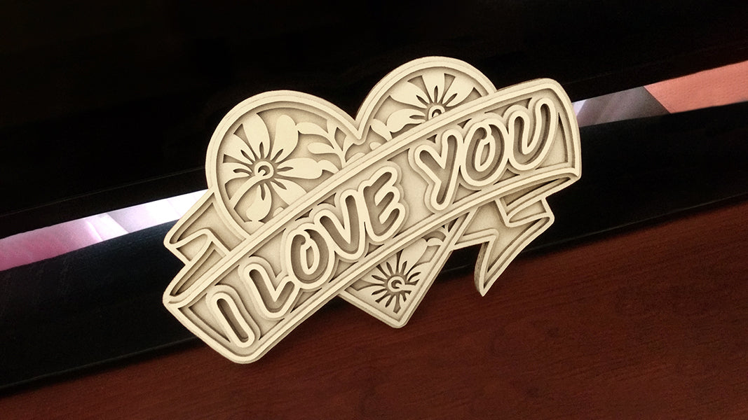 C087-Heart I Love You Layered Scroll Saw Pattern - Alex Fox Patterns