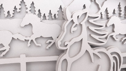 C089-Horse Layered Scroll Saw Pattern - Alex Fox Patterns