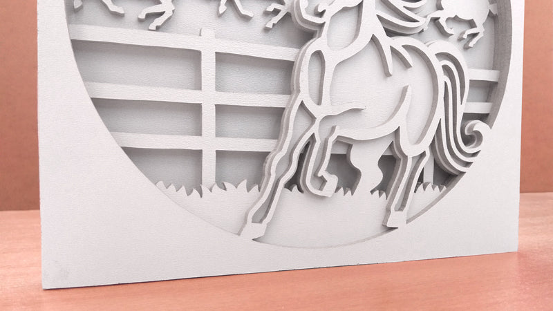 C089-Horse Layered Scroll Saw Pattern - Alex Fox Patterns
