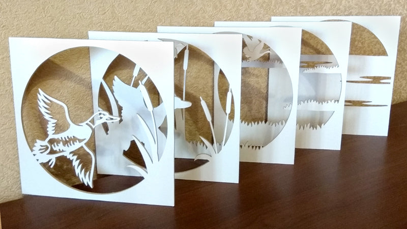 C080-Duck Layered Scroll Saw Pattern - Alex Fox Patterns