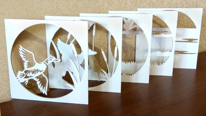 C080-Duck Layered Scroll Saw Pattern - Alex Fox Patterns