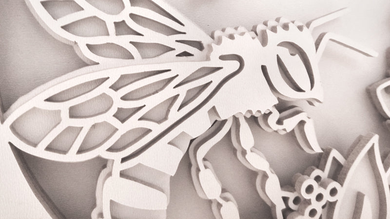 C091-Bee Layered Scroll Saw Pattern - Alex Fox Patterns