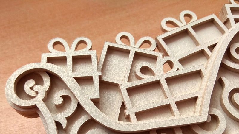 C092-Christmas Sleigh Layered Scroll Saw Pattern - Alex Fox Patterns