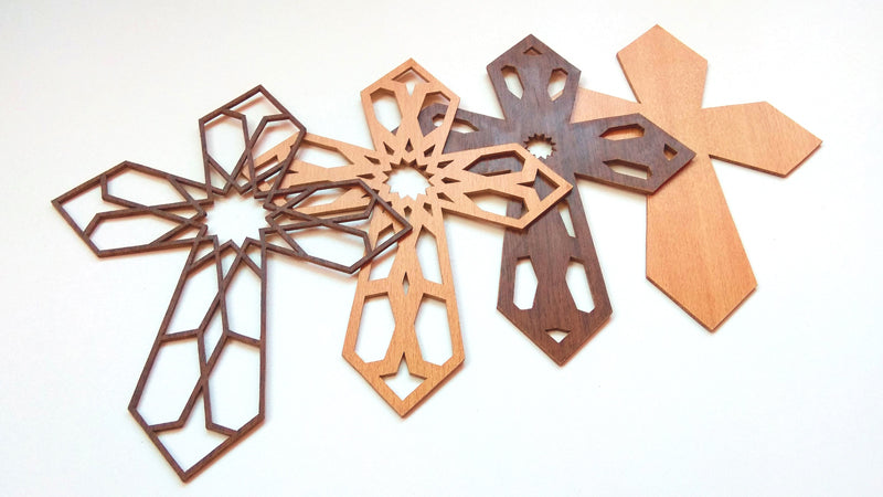 C094-Cross Layered Scroll Saw Pattern - Alex Fox Patterns