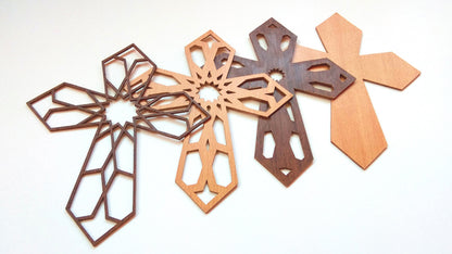 C094-Cross Layered Scroll Saw Pattern - Alex Fox Patterns