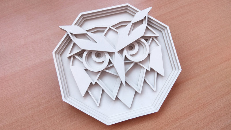 C095-Owl Layered Scroll Saw Pattern - Alex Fox Patterns