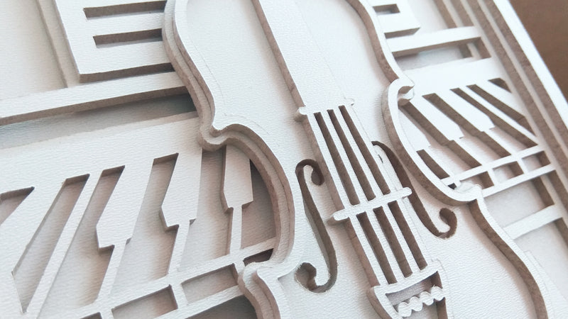 C096-Violin Layered Scroll Saw Pattern - Alex Fox Patterns