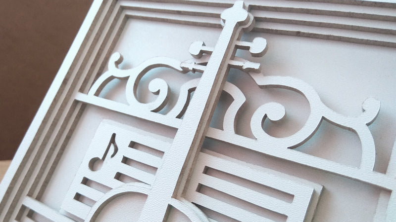 C096-Violin Layered Scroll Saw Pattern - Alex Fox Patterns
